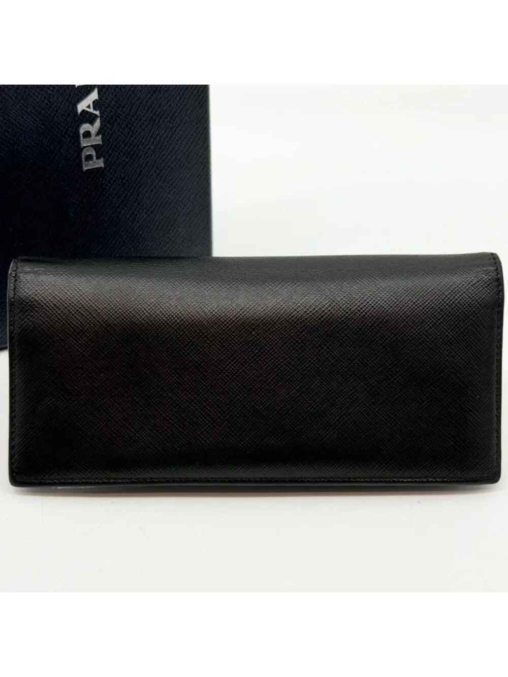 Prada Saffiano Wallet Triangle Logo